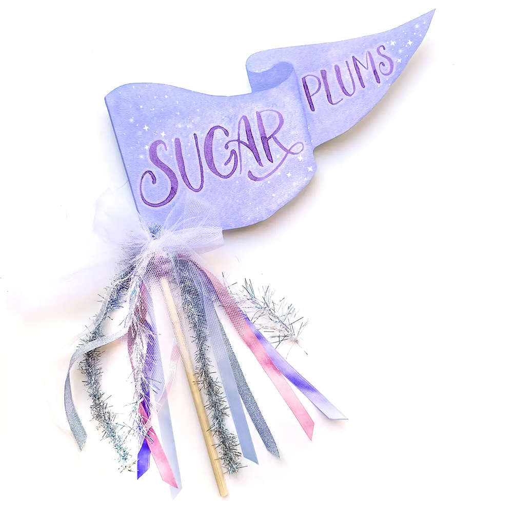 "Sugar Plums" Holiday Party Pennant, Shopsweetluluss