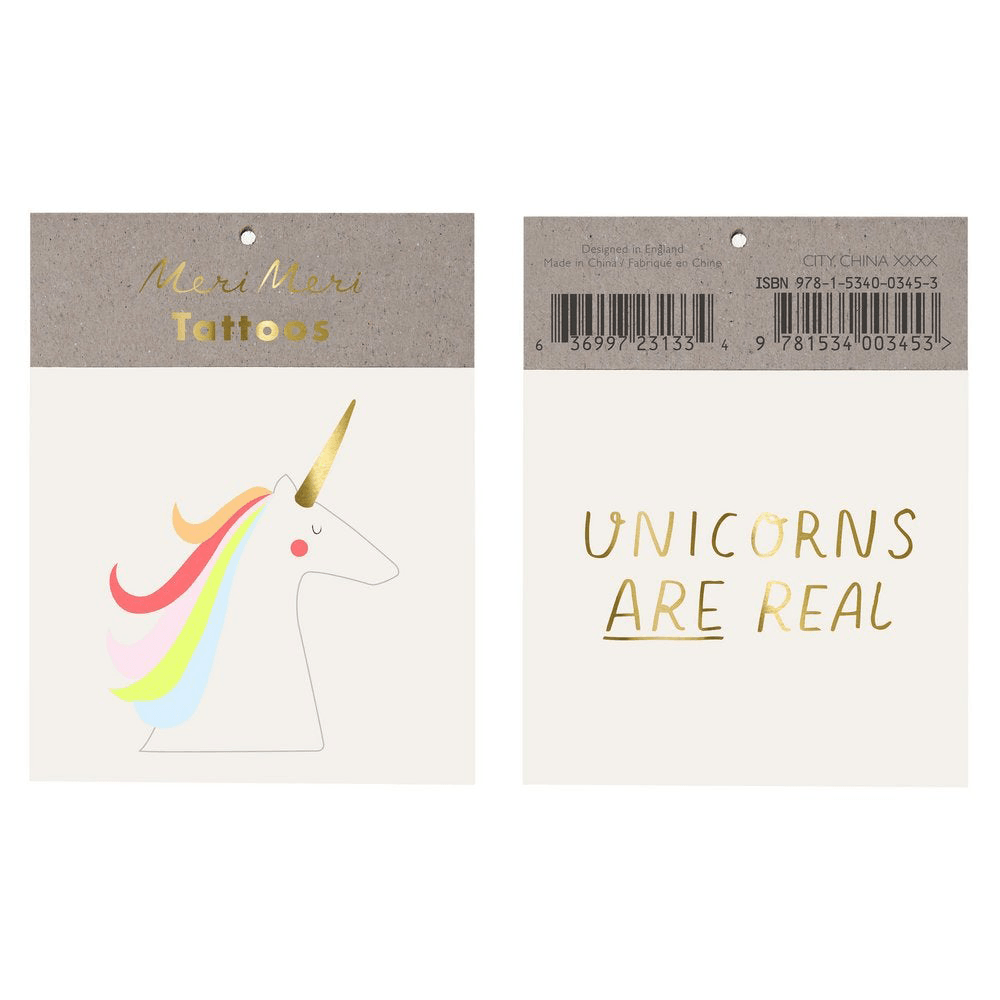 "Unicorns are Real" Small Tattoos, Shopsweetluluss