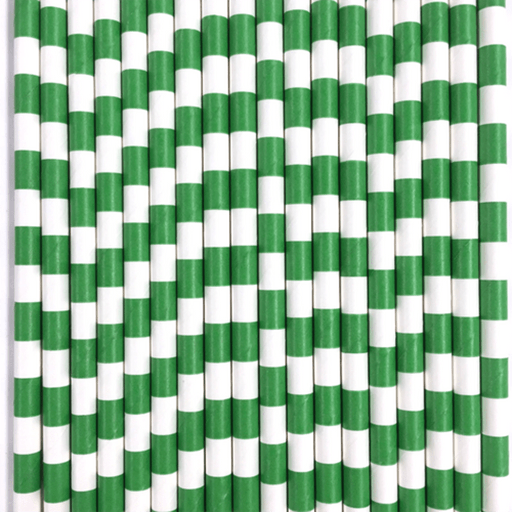 Rugby Striped Paper Straws, 7 Color Options, Shopsweetluluss