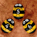 Honey Bee Number Stones, Shopsweetluluss