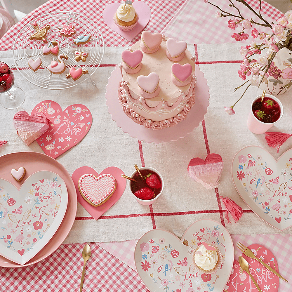 Meri Meri Valentine Heart Die Cut Napkins, Shopsweetluluss