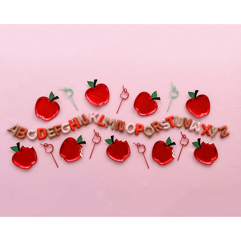 Boho Alphabet Wool Felt Garland, Shopsweetluluss
