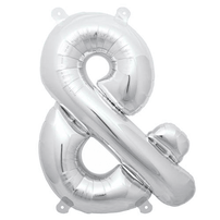 13.5" Silver Foil Ampersand Balloon - Shopsweetluluss