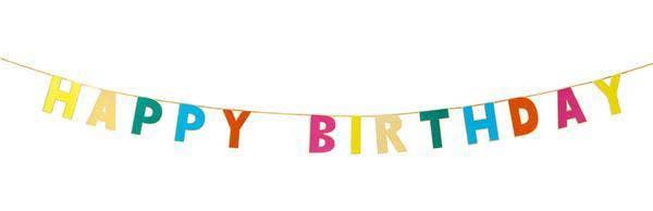 Birthday Brights Rainbow Happy Birthday Garland