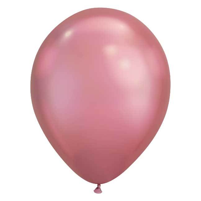 11" Latex Balloon, Chrome Mauve