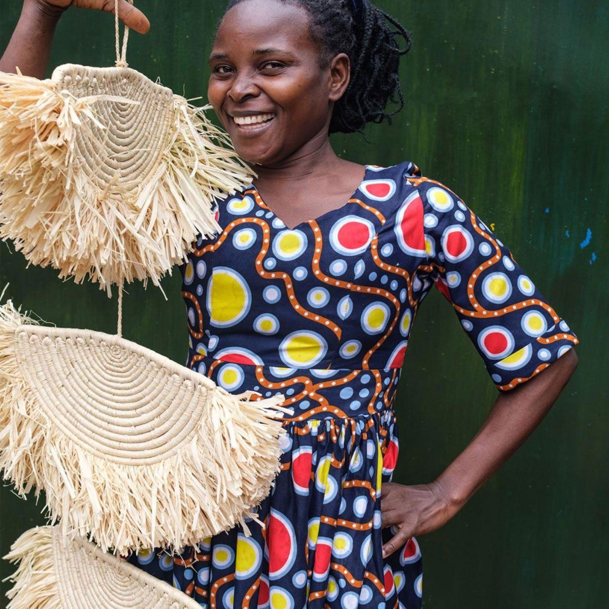 Natural Raffia Parade Mobile by FLOC