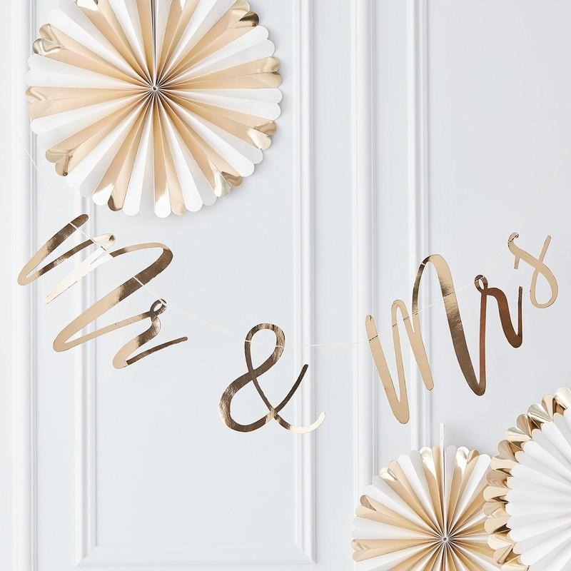 Gold Mr. & Mrs. Bunting