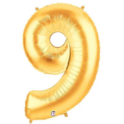 40" Number 9 Megaloon Gold
