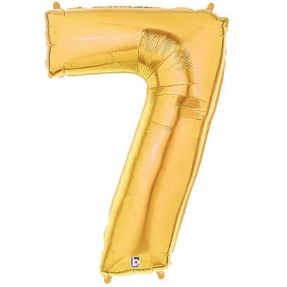 40" Number 7 Megaloon Gold