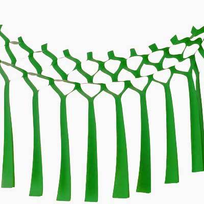 Tissue Streamer Garland, Grass Green available at Shopsweetluluss