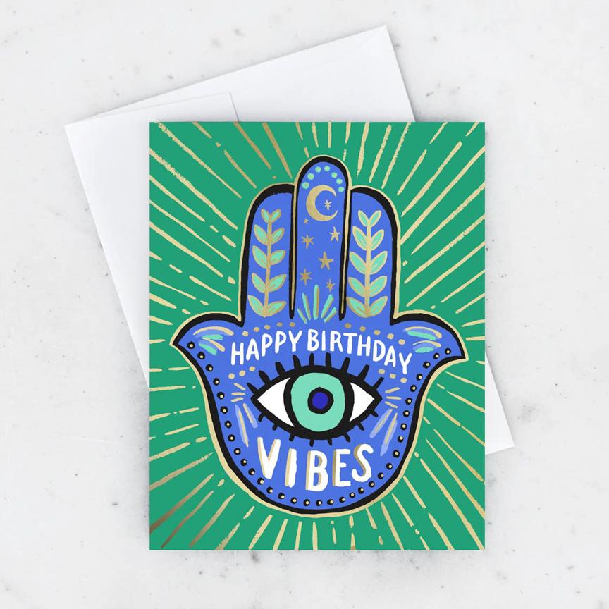 Hamsa Birthday Card