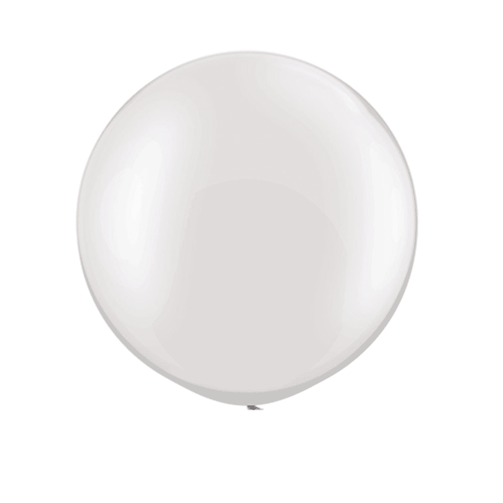 3 Foot Round Balloon, White, Jollity Co.