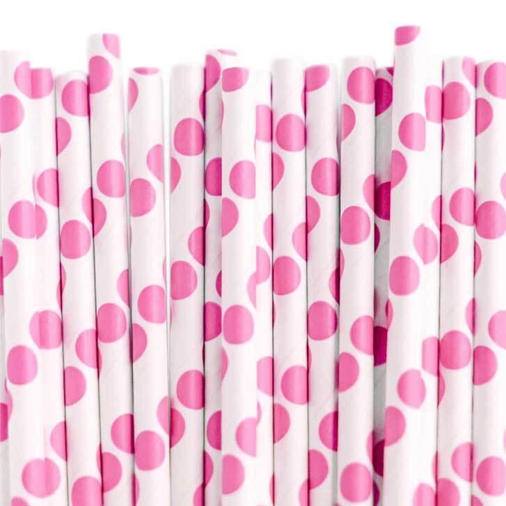 Eco Friendly Paper Straws: Wild Berry Dots - Shopsweetluluss