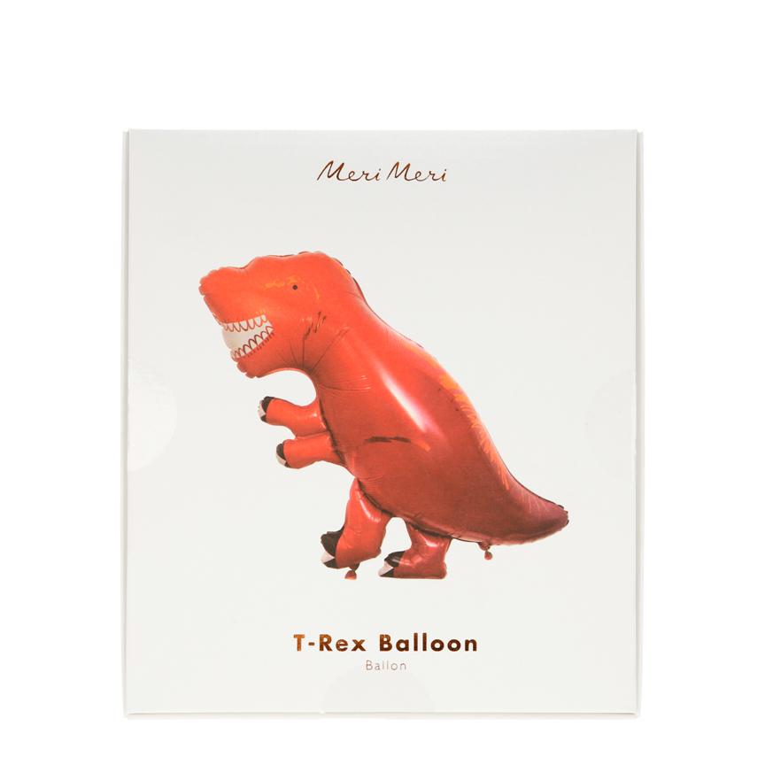 Meri Meri T-Rex Foil Balloon in Red