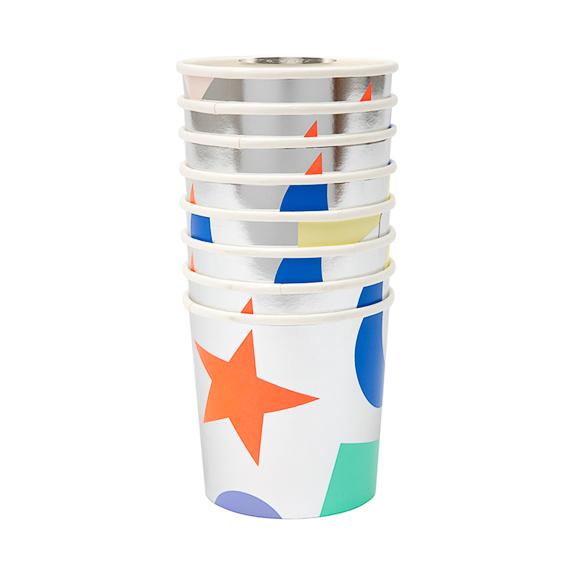 Meri Meri Silver Geometric Tumbler Cup