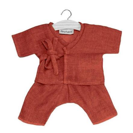 Minikane Niko Cotton Double Gauze Kimono, Brick