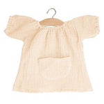 Minikane Jeanne Cotton Double Gauze Dress with Pocket, Ecru