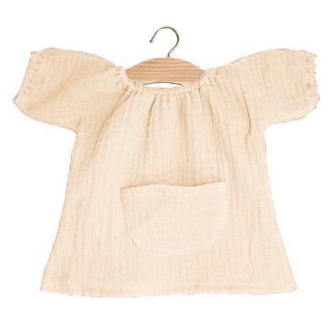 Minikane Jeanne Cotton Double Gauze Dress with Pocket, Ecru