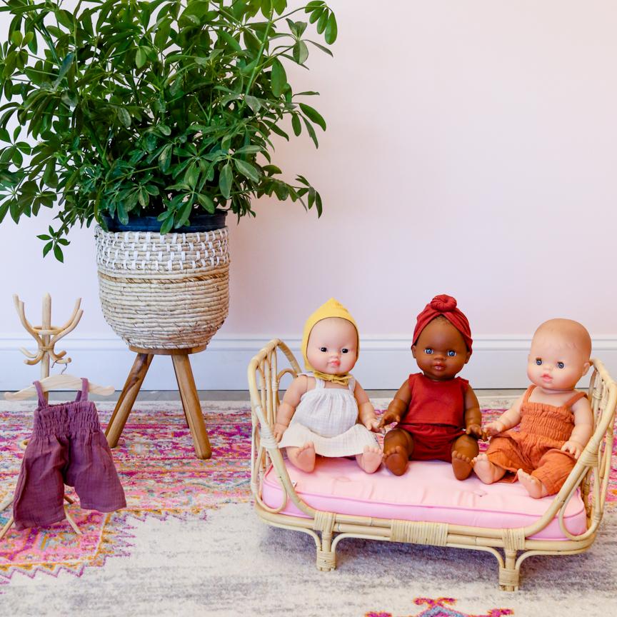 Poppie Rattan Doll Coatrack