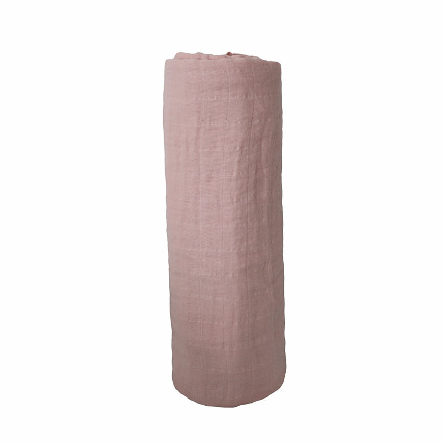 Muslin Swaddle Blanket Organic Cotton- Rose Vanilla
