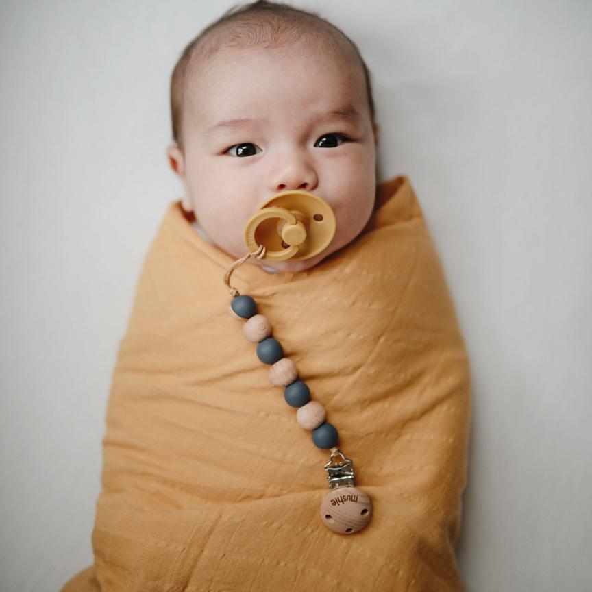 Muslin Swaddle Blanket Organic Cotton- Fall Yellow
