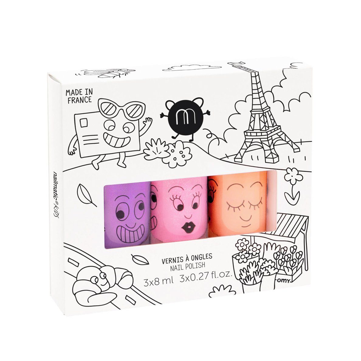 Neon Water-based Nail Polish, Set of 3