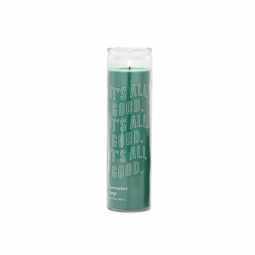 Peace Sign Pillar Candle