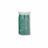 Peace Sign Pillar Candle