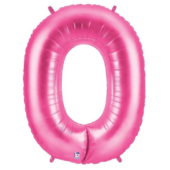 40" Number ZERO Megaloon PINK