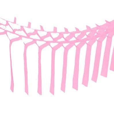 Tissue Streamer Garland, Carnation Pink - Shopsweetluluss