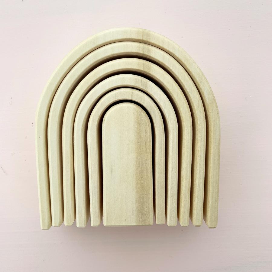 Natural Wooden Oval Rainbow