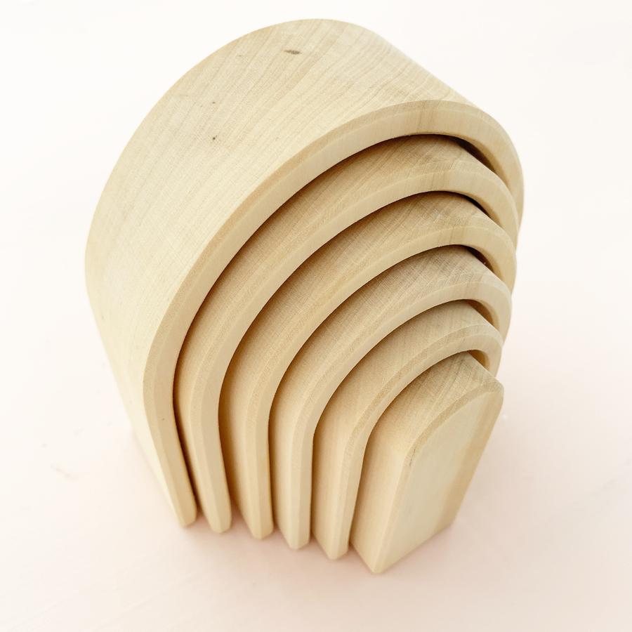 Natural Wooden Oval Rainbow