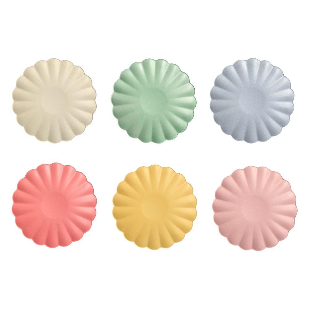 Reusable Bamboo Fiber Mixed Plate Set, Small