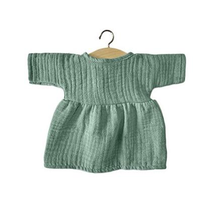Minikane Faustine Cotton Double Gauze Doll Dress, Eucalyptus