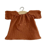 Minikane Jeanne Cotton Double Gauze Doll Dress, Cognac