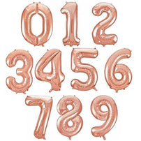 32.5" Rose Gold Foil Balloon Number available at Shopsweetluluss