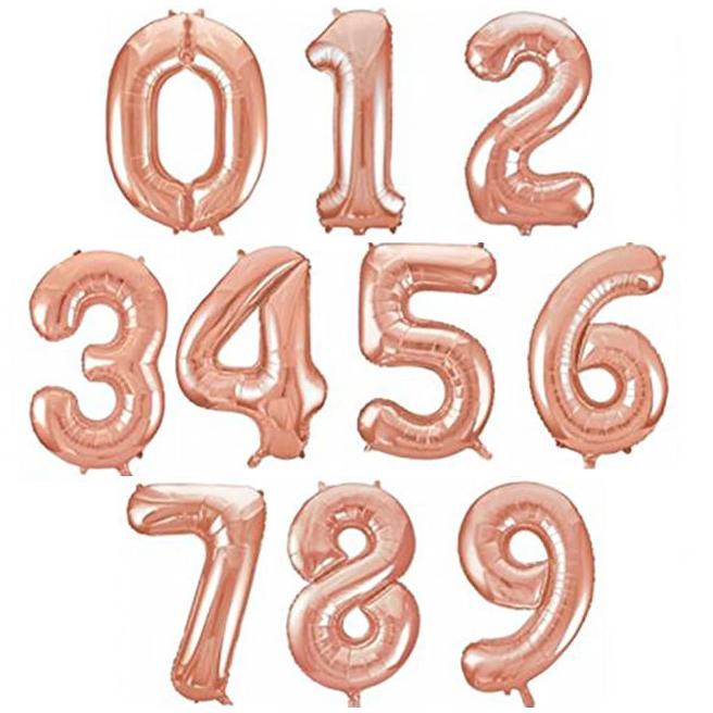 32.5" Rose Gold Foil Balloon Number available at Shopsweetluluss