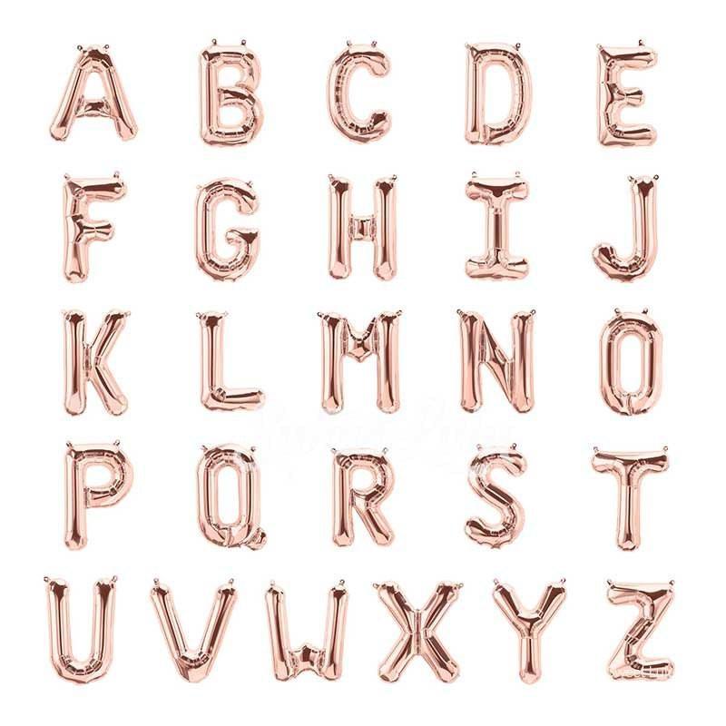13.5" Rose Gold Foil Letter Balloon available at Shopsweetluluss