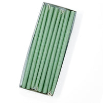 10" Skinny Taper Candles, Misty Green, One Pair