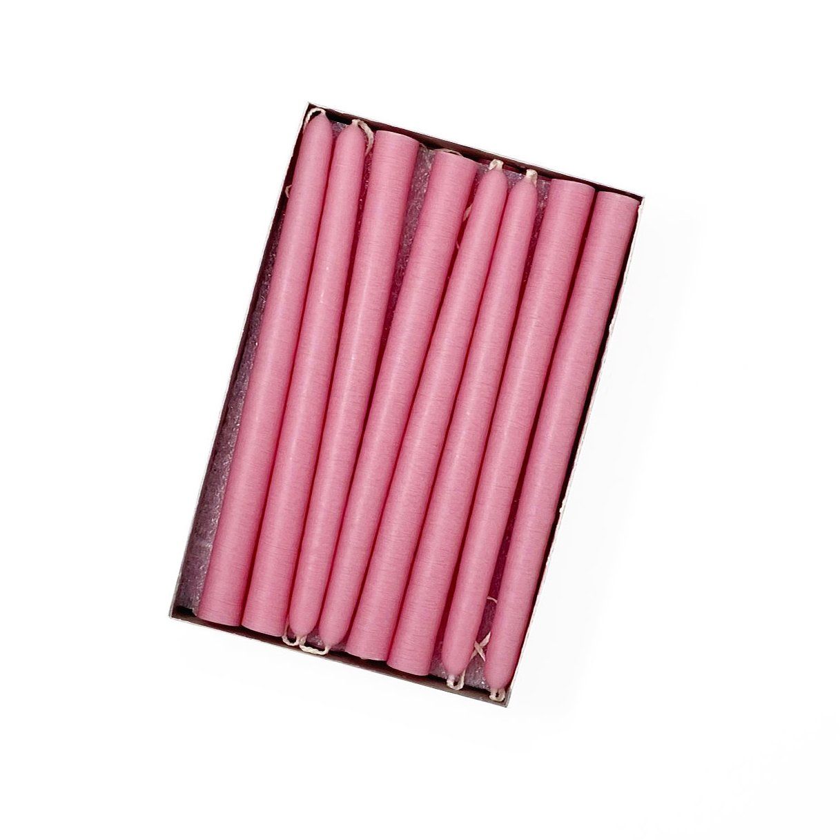 6" Skinny Taper Candles, Dusty Rose, One Pair