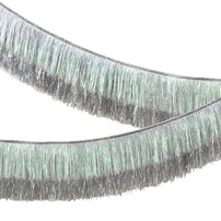 Silver Iridescent Tinsel Fringe Garland, Shopsweetluluss