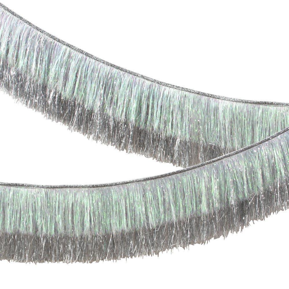 Silver Iridescent Tinsel Fringe Garland, Shopsweetluluss