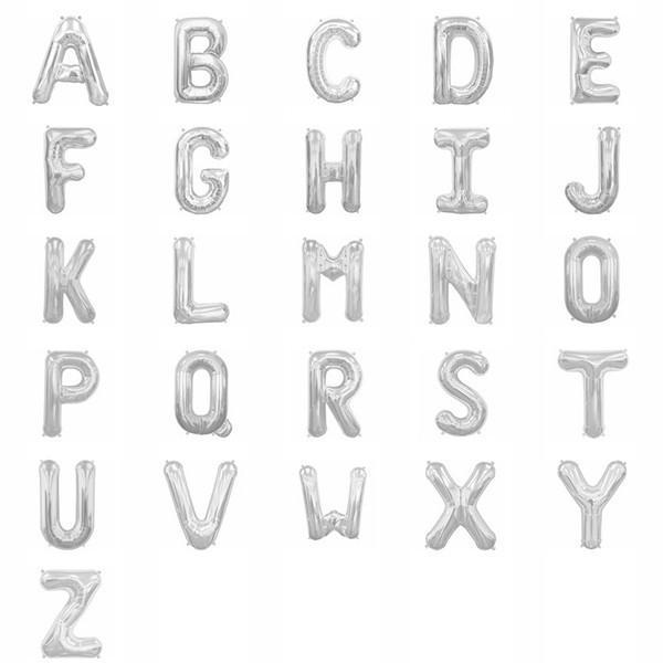 13.5" Silver Foil Letter Balloon - Shopsweetluluss