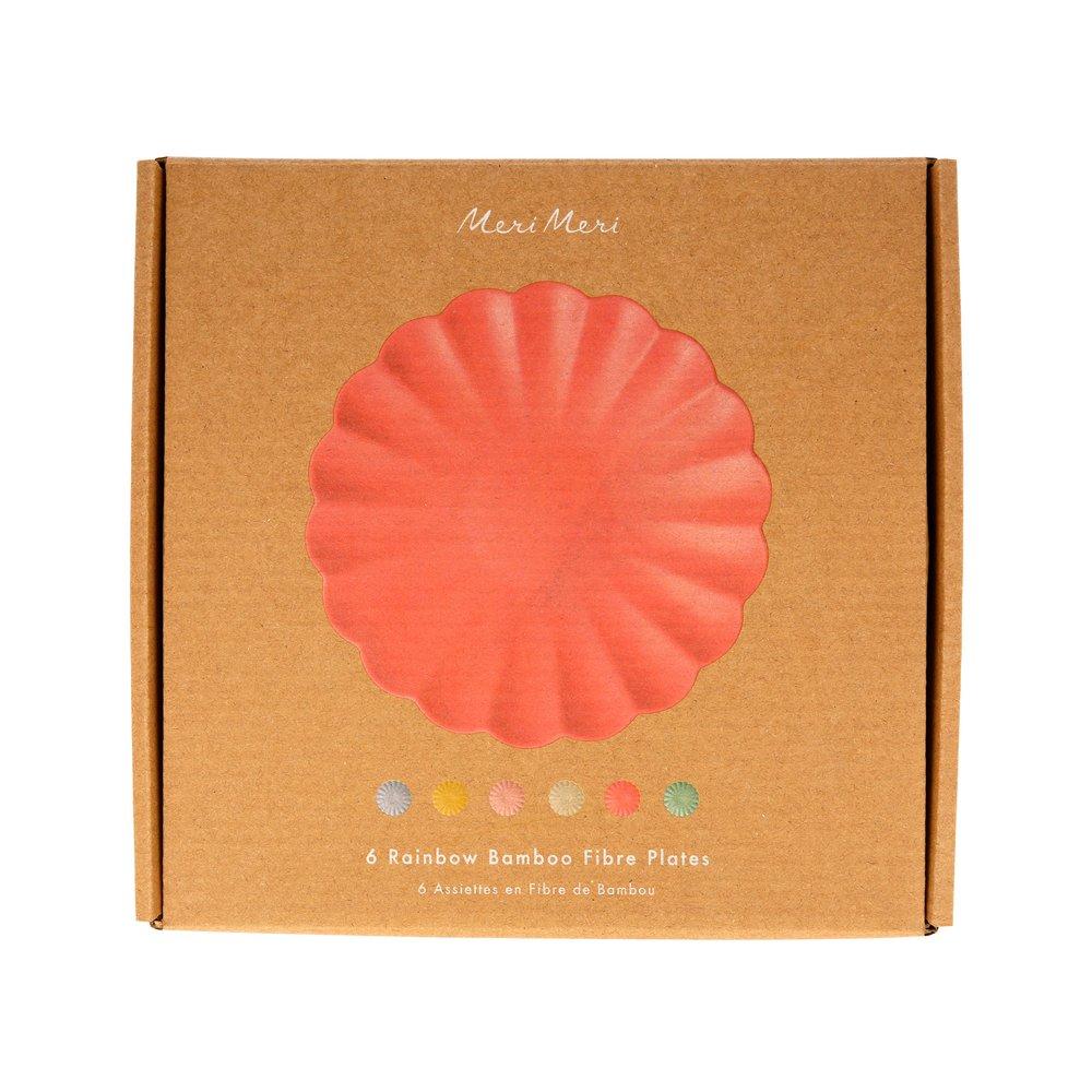 Reusable Bamboo Fiber Mixed Plate Set, Small