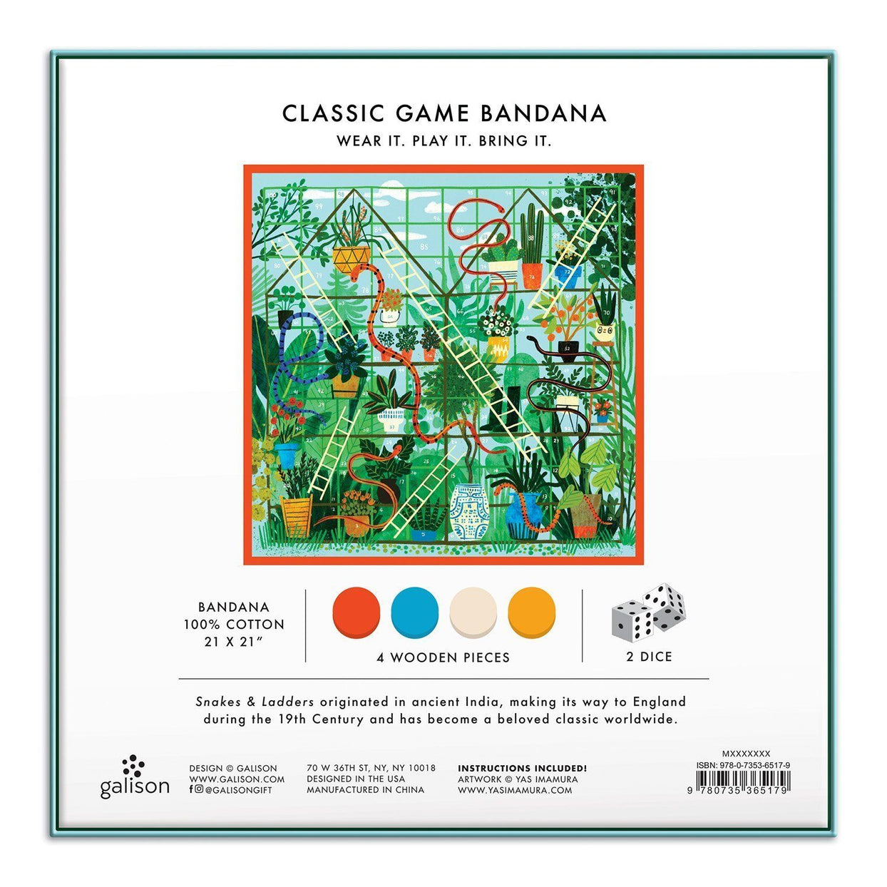 The Snakes & Ladders Classic Game Bandana Bandana