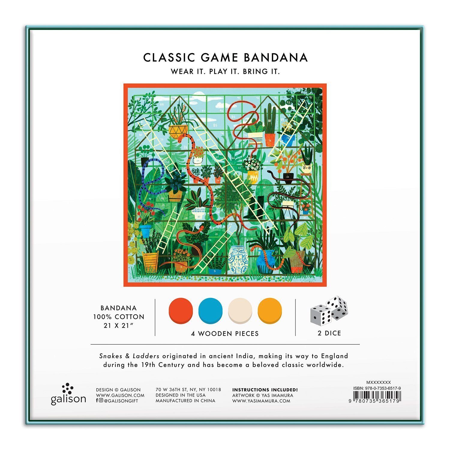 The Snakes & Ladders Classic Game Bandana Bandana