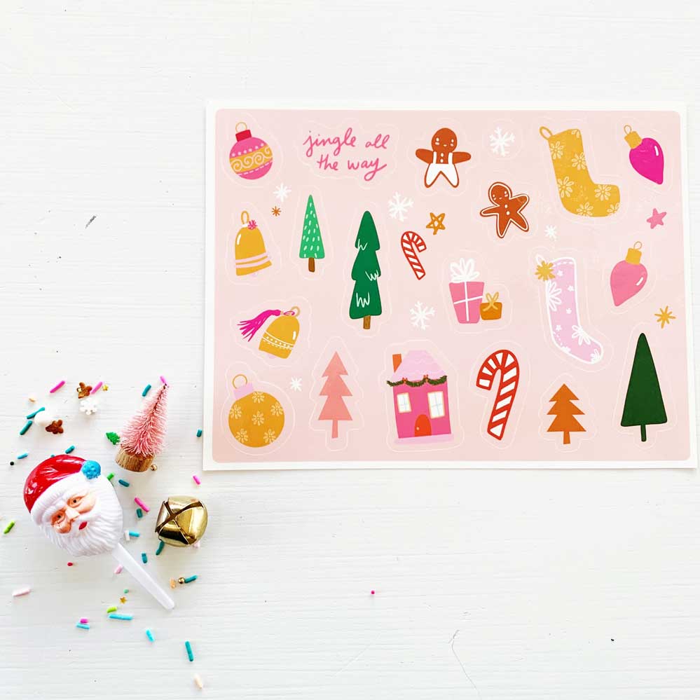 Jingle All the Way Sticker Set