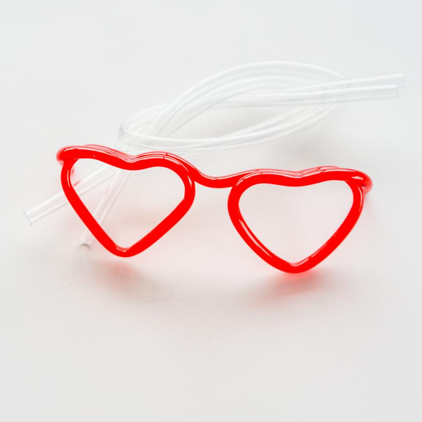 Valentine Crazy Straw Glasses