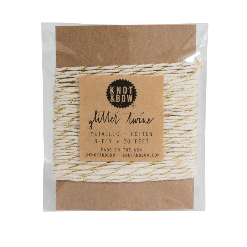Gold Natural Glitter Twine Card