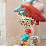 Meri Meri T-Rex Foil Balloon in Red